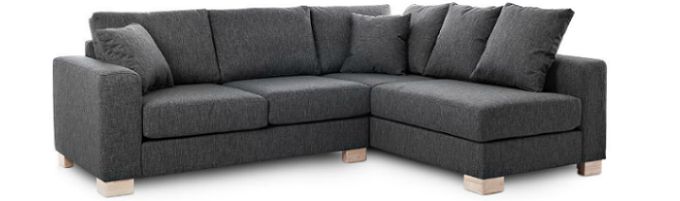 Sectional with Right Hand Facing Chaise Angle View