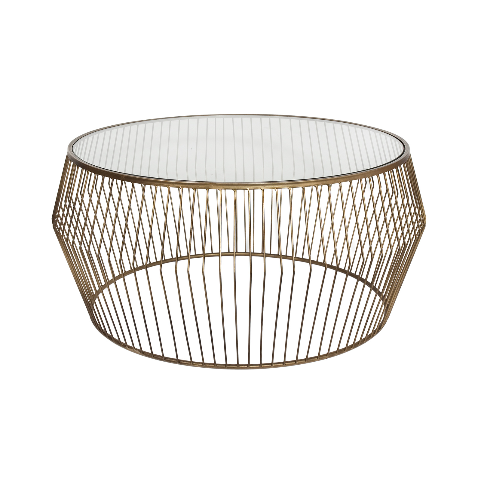 Cyclone Wire Coffee Table in Gold
