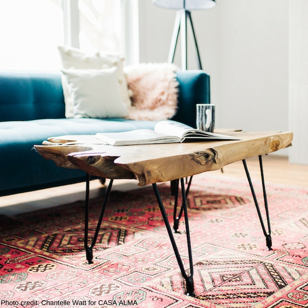 Natura Hairpin Coffee Table in Living Room