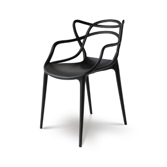 Crane Dining Chair in Black Angle View