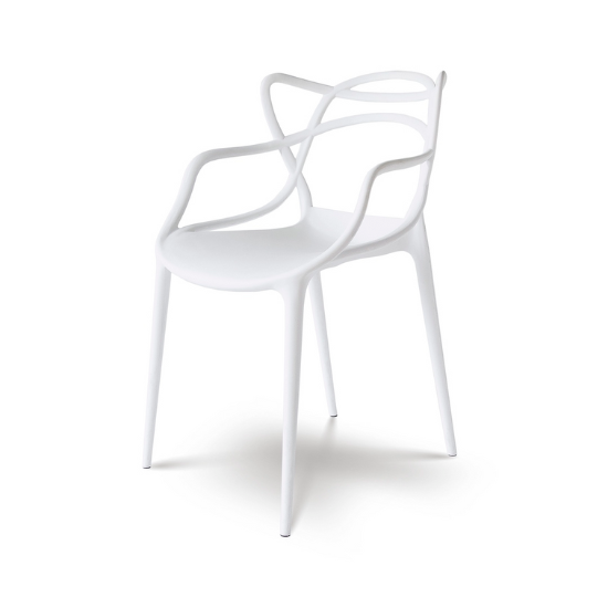 Crane Dining Chair in White Side View