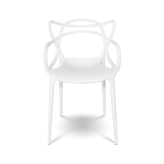 Crane Dining Chair in White Front View