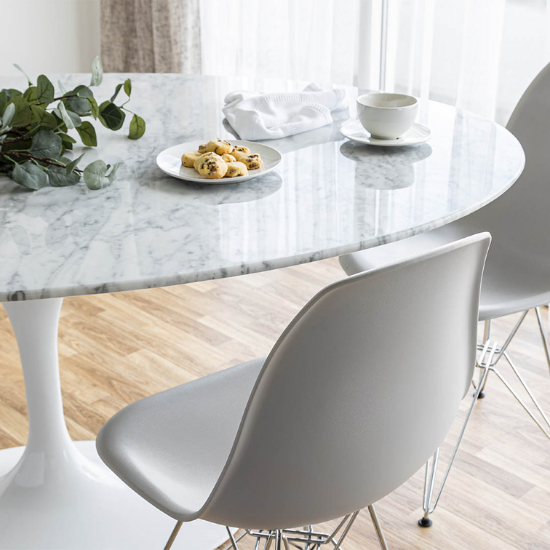 Grey Cairo Dining Chair at Breakfast Table