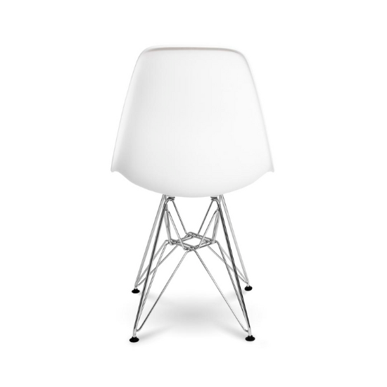 White Cairo Dining Chair - Rear View