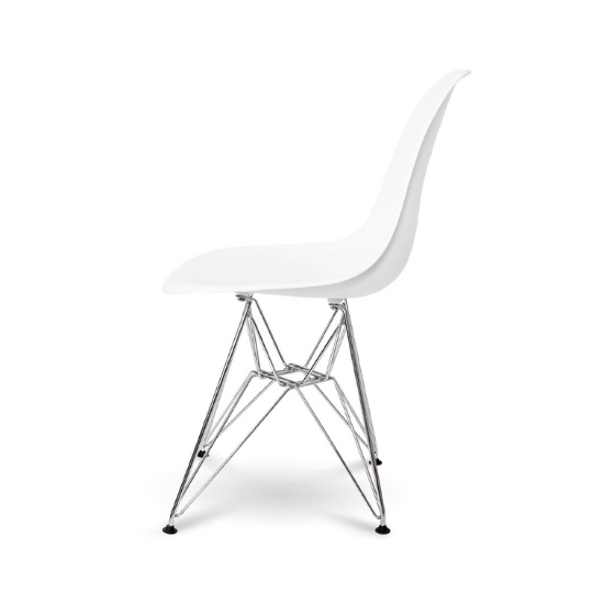 White Cairo Dining Chair - Side View