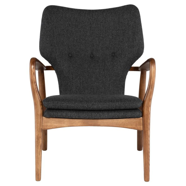 Patrik Occasional Chair Dark Grey Tweed HGEM-554