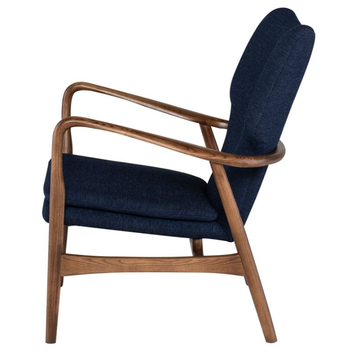 Patrik Occasional Chair True Blue Side View