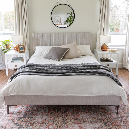 Hara 1 Drawer Accent Table in White Bedroom View