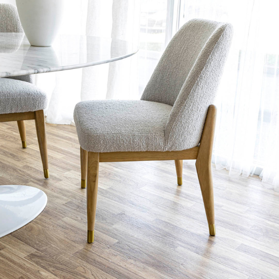 Fawcett Dining Chair Taupe with Dinner Table