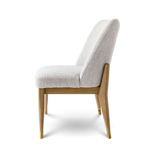 Fawcett Dining Chair in Taupe Side View