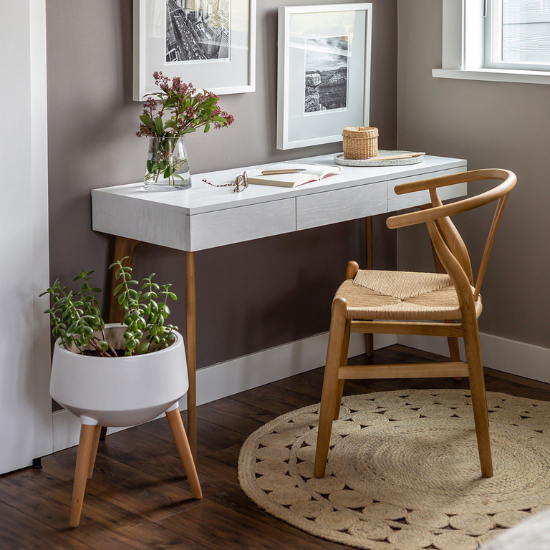 Frida Dining Chair Blonde at Desk
