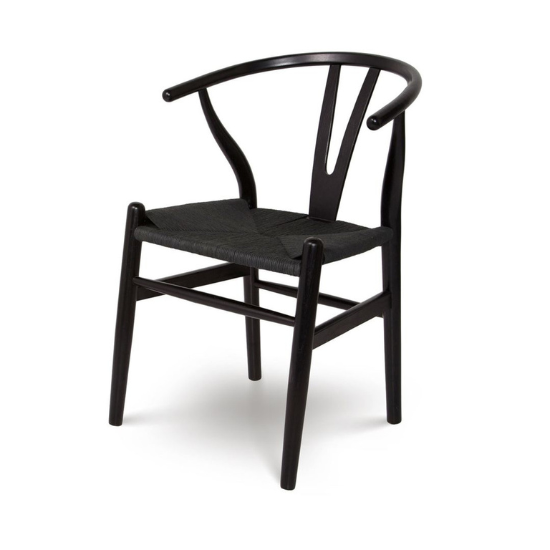 Frida Dining Chair Matte Black Angle View