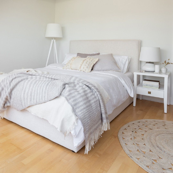 Julia Bed Cream in Bedroom