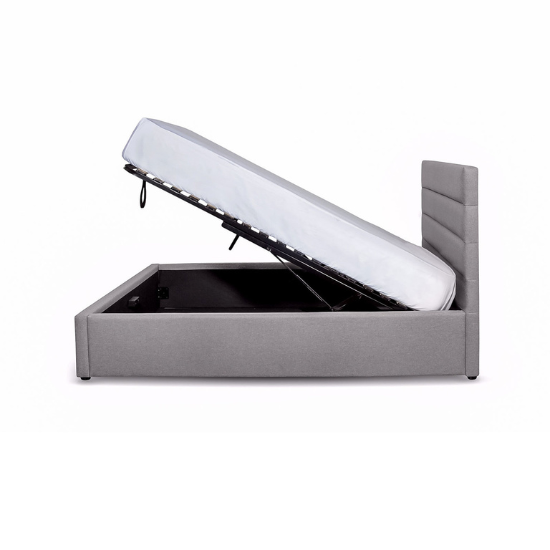Justin Bed Greige with Storage