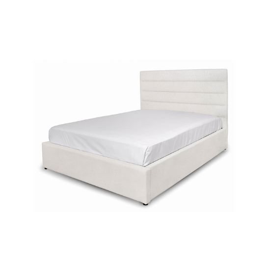 Justin Bed Tall Cream Angle View