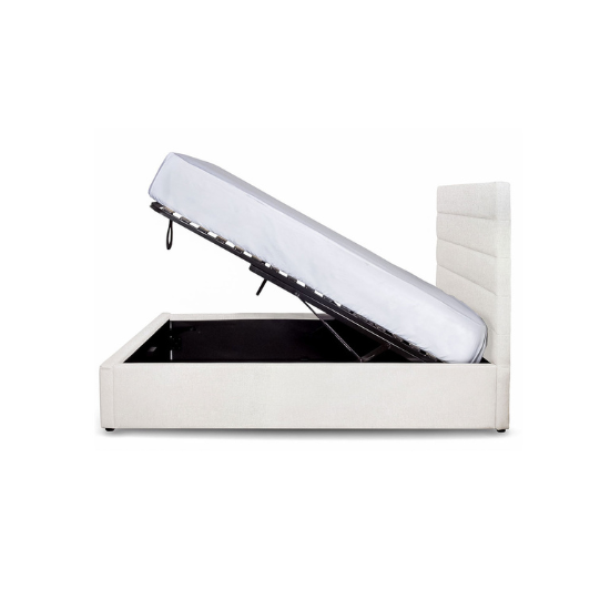 Justin Bed Tall Cream with Storage