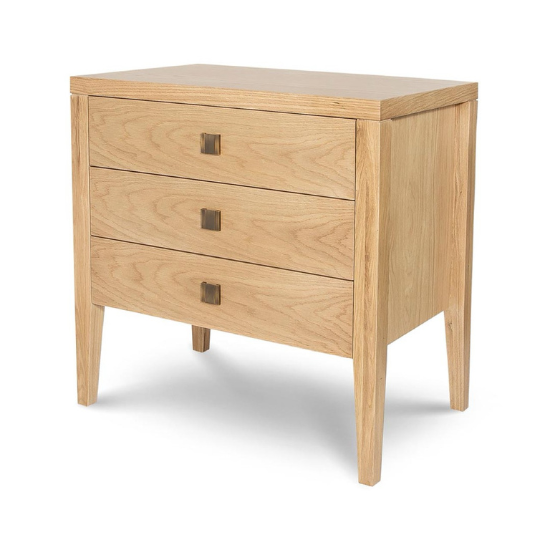 Hara 3 Drawer Dresser in Natural Oak Angle View