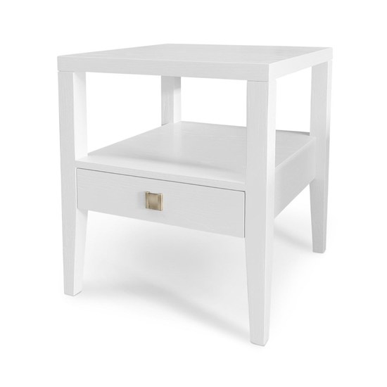 Hara 1 Drawer Accent Table – White Hara 1 Drawer Accent Table in White by Style in Form