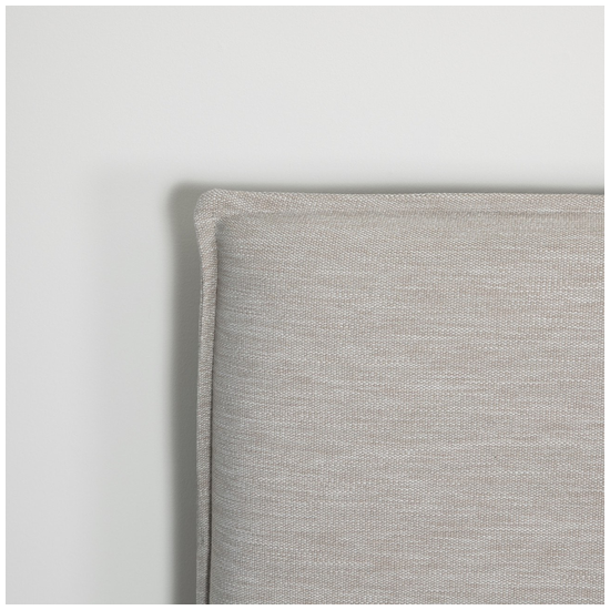 Julia Bed Short Sand padded headboard detail