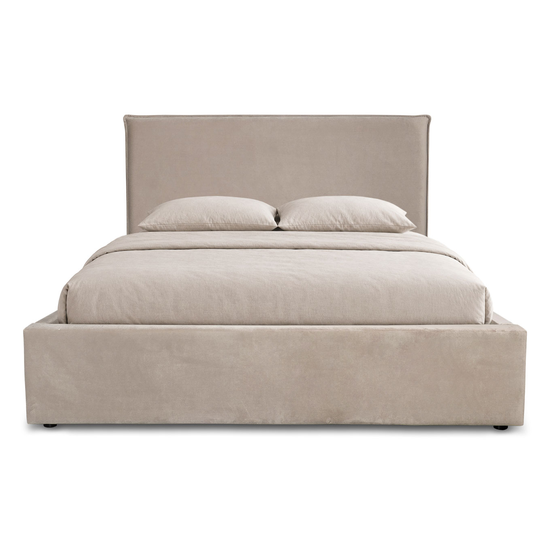 Julia Bed in Velvet Light Fawn – Style in Form Julia Bed in Velvet Light Fawn by Style in Form