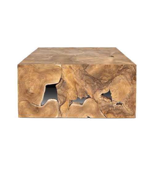 Natura Flow Square Coffee Table in Bleached finish by Style in Form