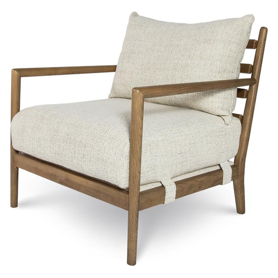 Brit Accent Chair angled view showing wood frame